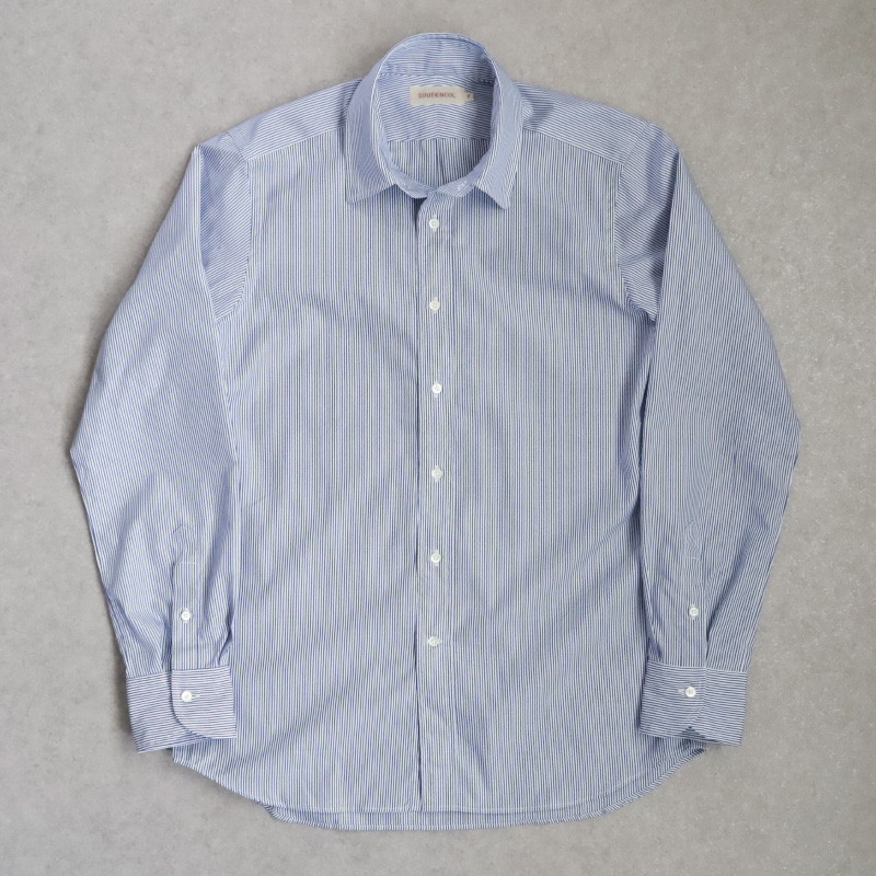 ★美品 SOUTIENCOL/スティアンコル 長袖Yシャツ 1/メンズL相当/ブラック×ギンガムチェック/コットン100%＃05976011