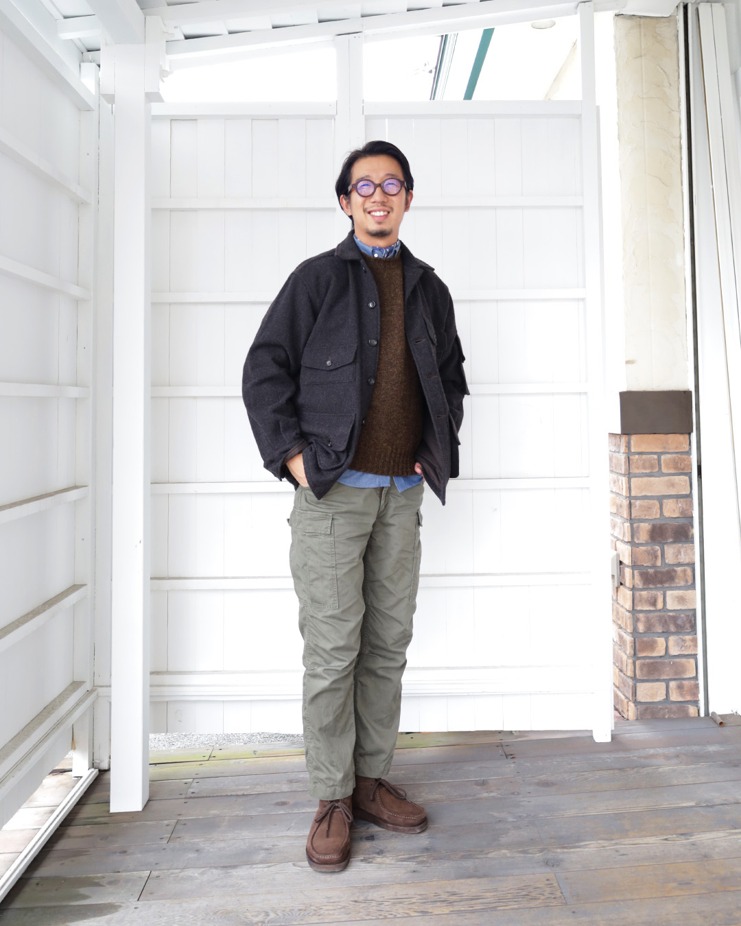 WORKERS W&G Jacket, Dark Brown Herringbone Tweed – by CITRON
