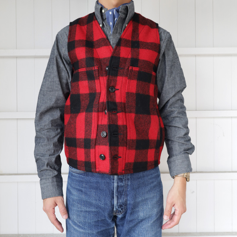 Filson Men&s Mackinaw Wool Vest - Red/Black