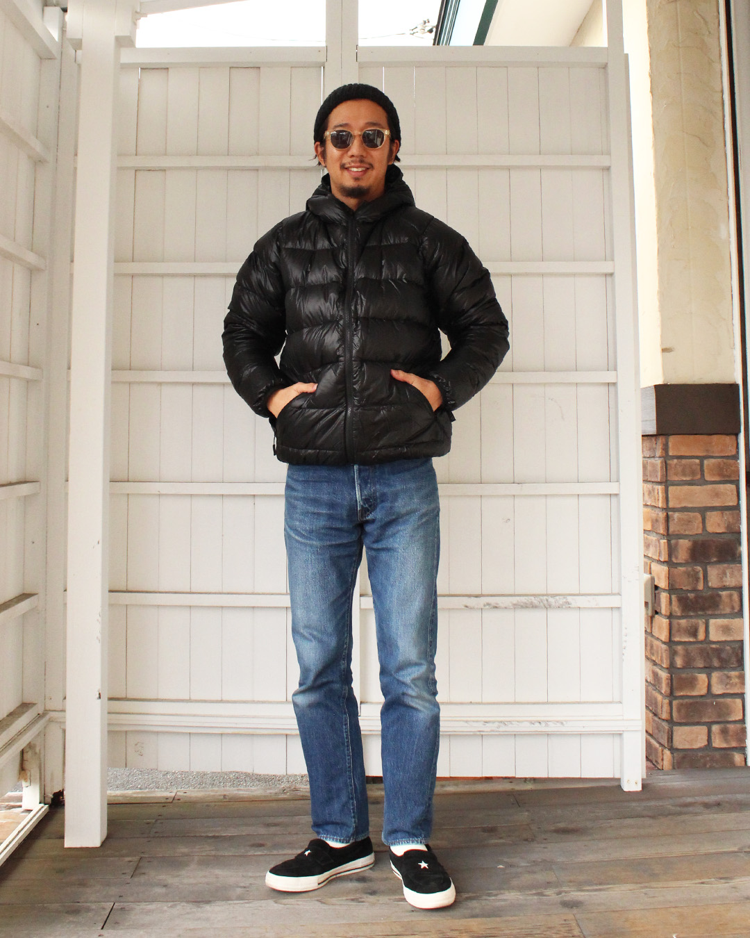 Trail Bum×NANGA NOT BAD DOWN HOODIE Black – by CITRON