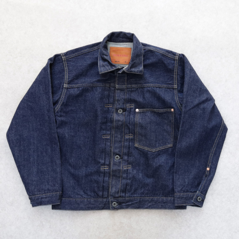 WORKERS Lot 806XH, Denim Jacket, Buckle T-Back 14.7 oz, Indigo Raw 