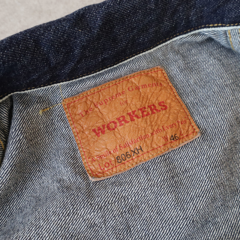WORKERS Lot 806XH, Denim Jacket, Buckle T-Back 14.7 oz, Indigo Raw 