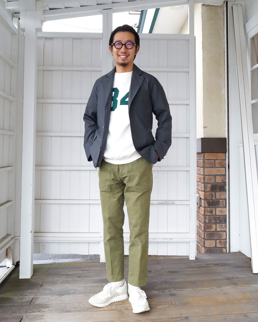 WORKERS IVY BLAZER, Combat Wool Tropical, Grey – by CITRON