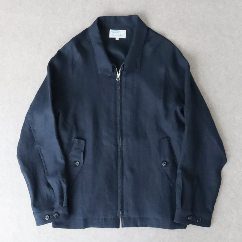 WORKERS Summer Harrington jacket, Navy Linen – by CITRON