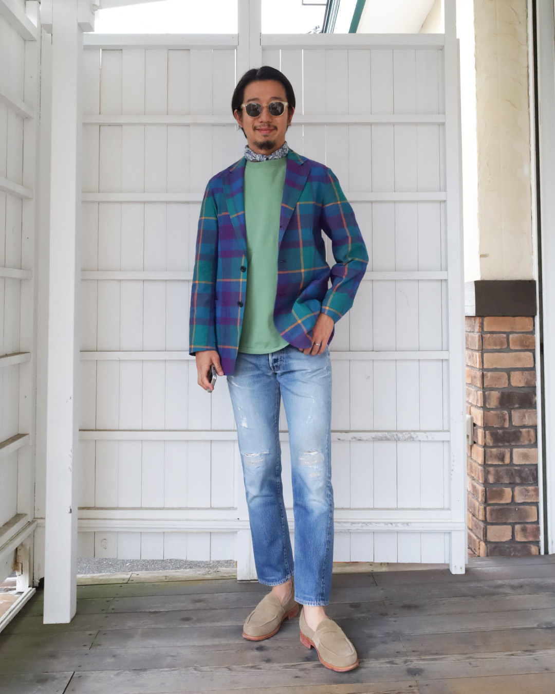 D.C.WHITE Comfortable Jacket Madras – by CITRON