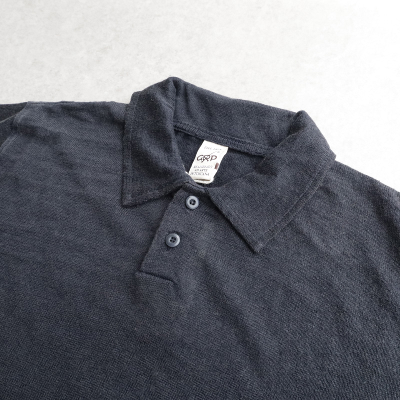 GRP 2 Buttons Polo S/S Linen Navy Blue – by CITRON
