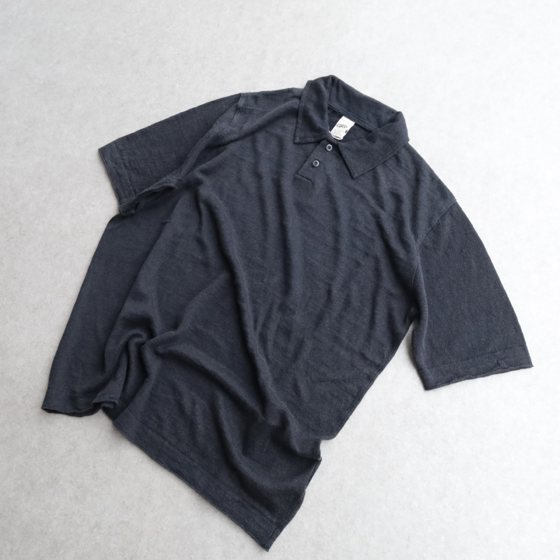 GRP 2 Buttons Polo S/S Linen Navy Blue – by CITRON