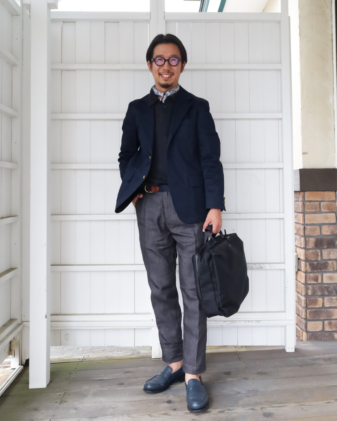 GRP 2 Buttons Polo S/S Linen Navy Blue – by CITRON