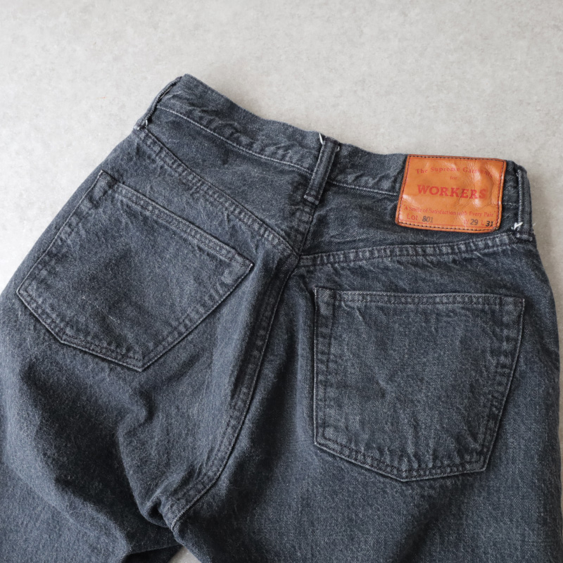 WORKERS Lot.801 Straight Jeans Black – by CITRON