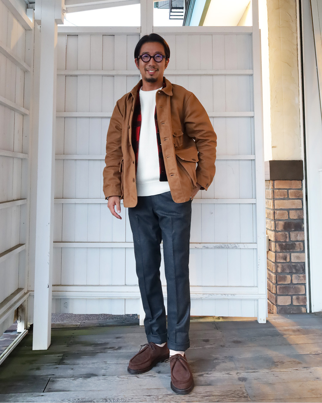 FOB FACTORY（FOBファクトリー） ダック ハンティングジャケット / メンズ アウター ワーク 綿 日本製 DUCK HUNTING JKT