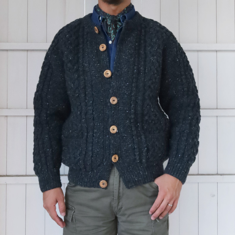 INVERALLAN◇CREW NECK CARDIGAN/カーディガン(厚手)/コットン 