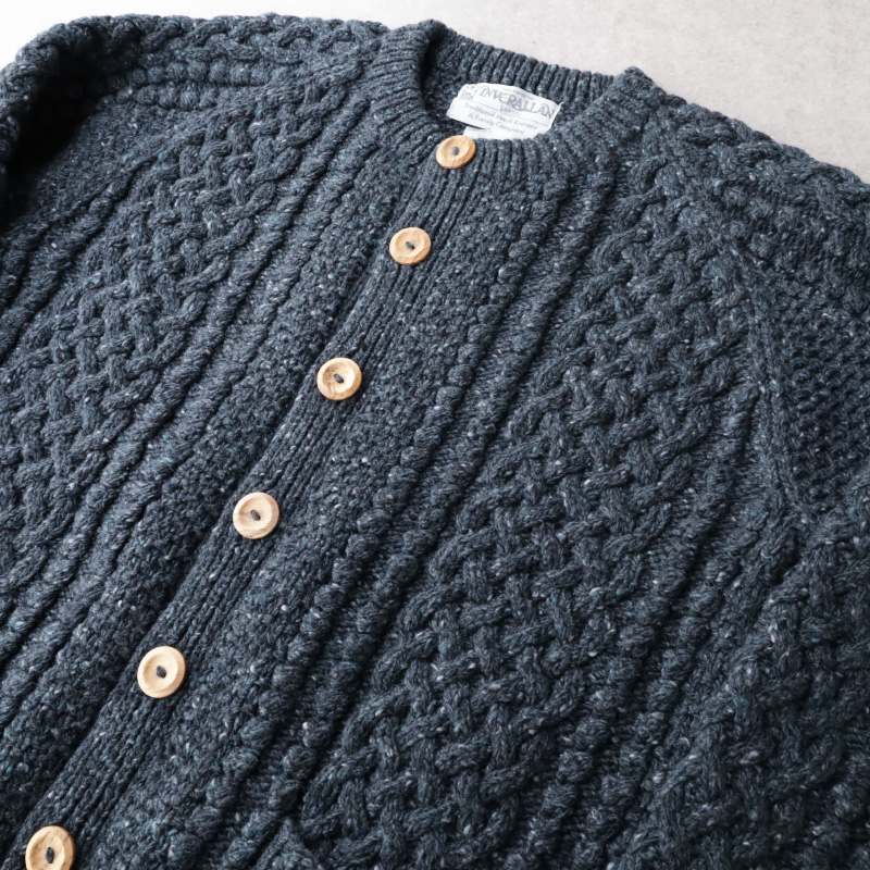 INVERALLAN 4A Crew Neck Cardigan Merino Wool SoftDonegal – by CITRON
