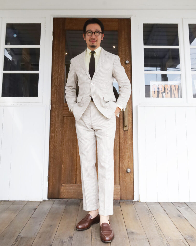 RING JACKET（リングヂャケット）1954 BrownStripe Wool Seersucker